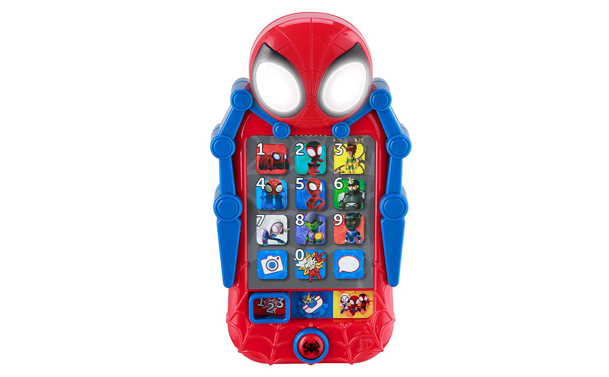 ekids Spidey Phone Home Screen with colorful app icons for pretend play
