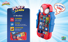 ekids Spidey Phone Learning Games focus on numbers and counting for early math