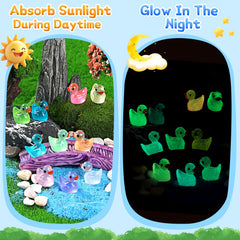 EKisemio fish-tank decor ducks enhance aquarium charm.