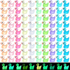 EKisemio luminous ducks 120pcs glow-in-the-dark charms for mini landscapes.