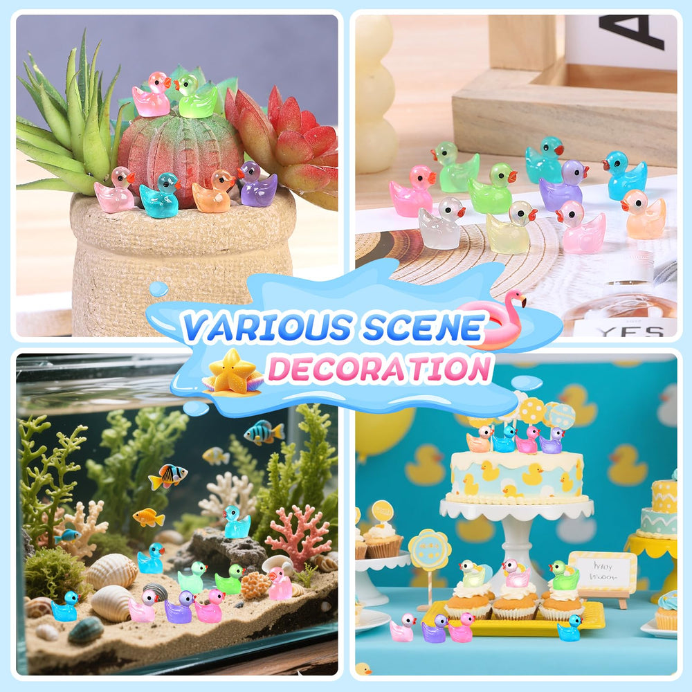 EKisemio micro-landscape decor ducks for dollhouses and mini scenes.