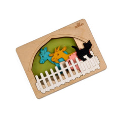 Ekoplay farm animals puzzle layer 5—non-toxic water-based colors
