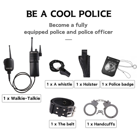 Ekoropshop kids police officer costume pants; easy-fit design for active dress-up.