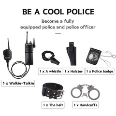 Ekoropshop kids police officer costume pants; easy-fit design for active dress-up.