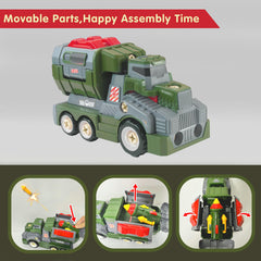 EKU EASYKU army truck showing movable parts for imaginative action.