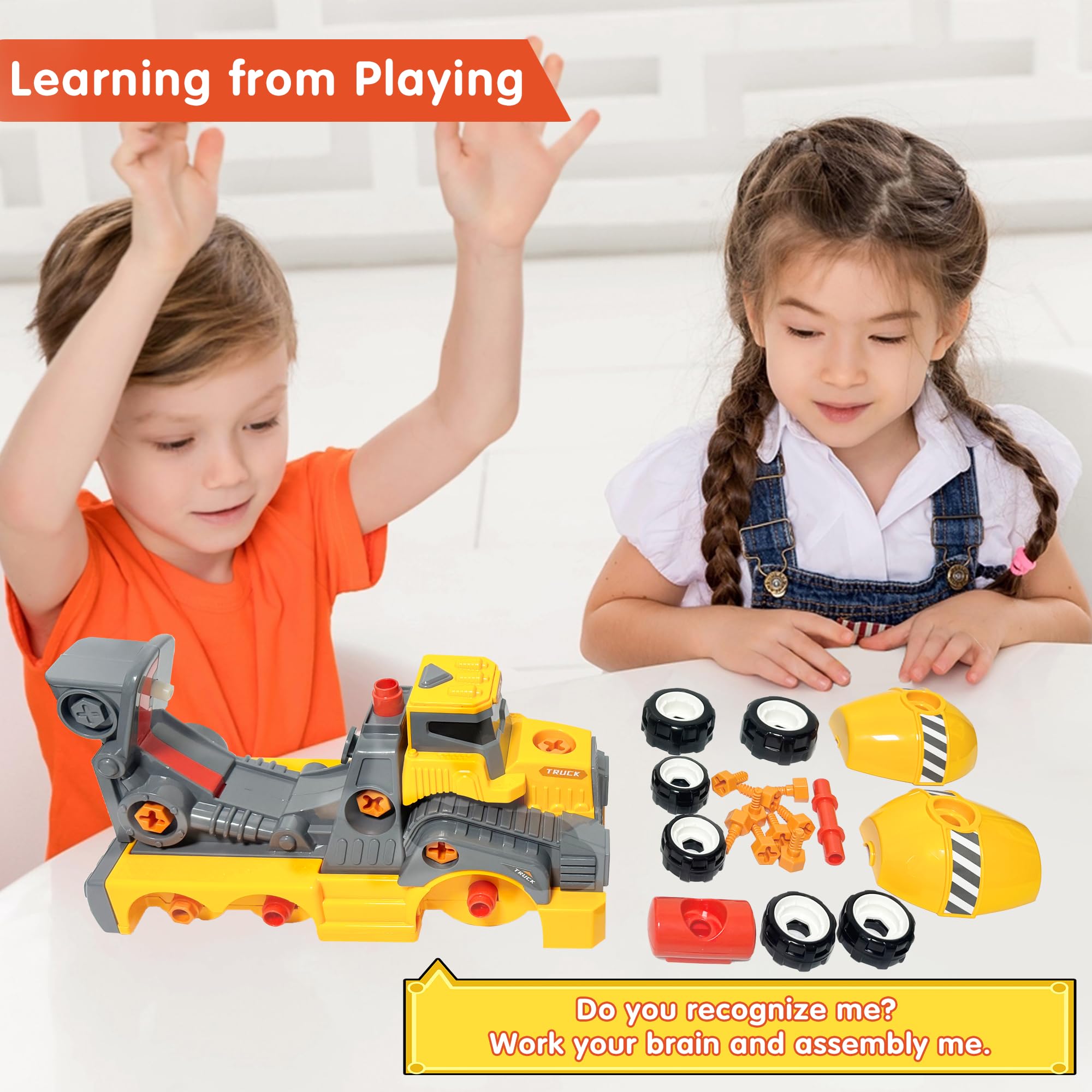 EKU EASYKU varied-assembly-difficulty image demonstrates progressive challenges for kids.
