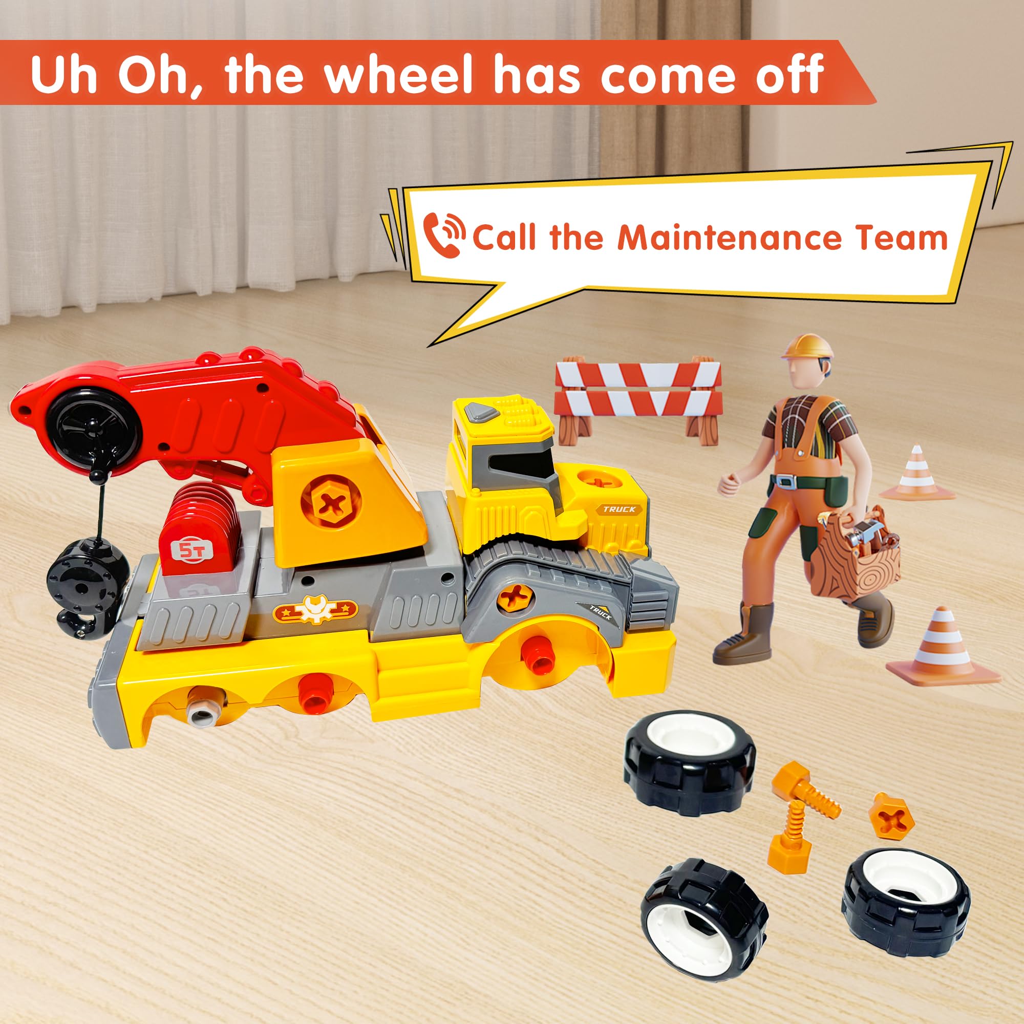 EKU EASYKU crane truck durable parts withstand hours of constructive fun.