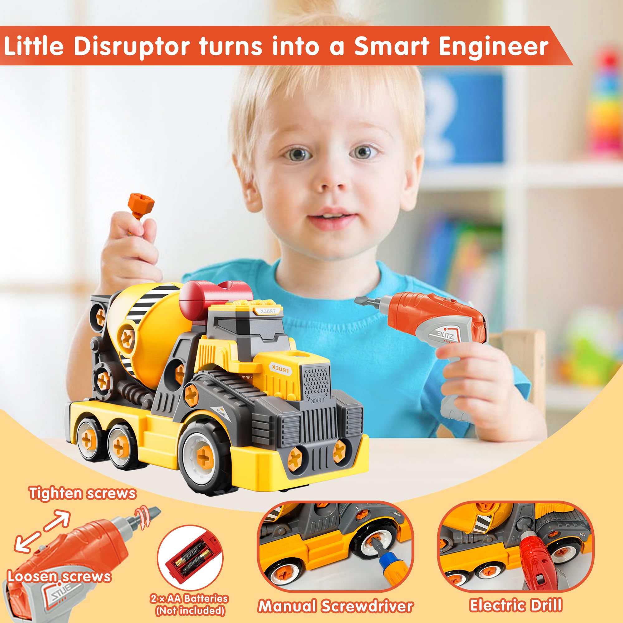 EKU EASYKU electric-drill-in-truck detail highlights interactive engineering play.