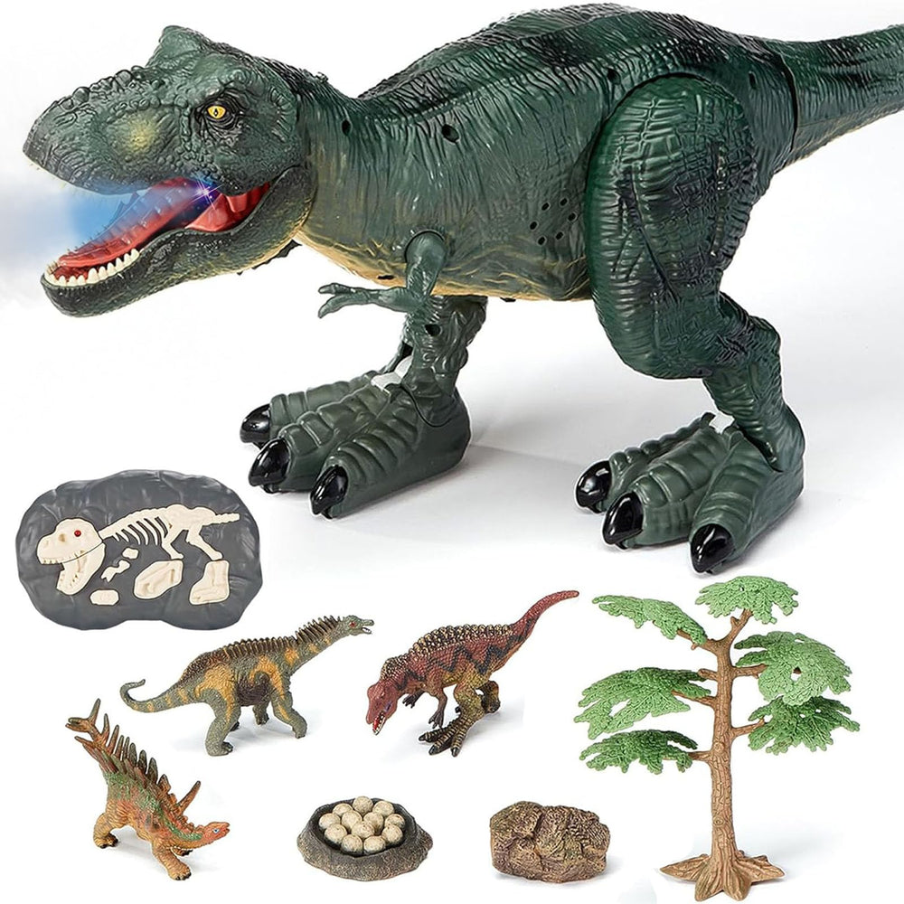 EKU EASYKU RC dinosaur front view—realistic walking for imaginative play.