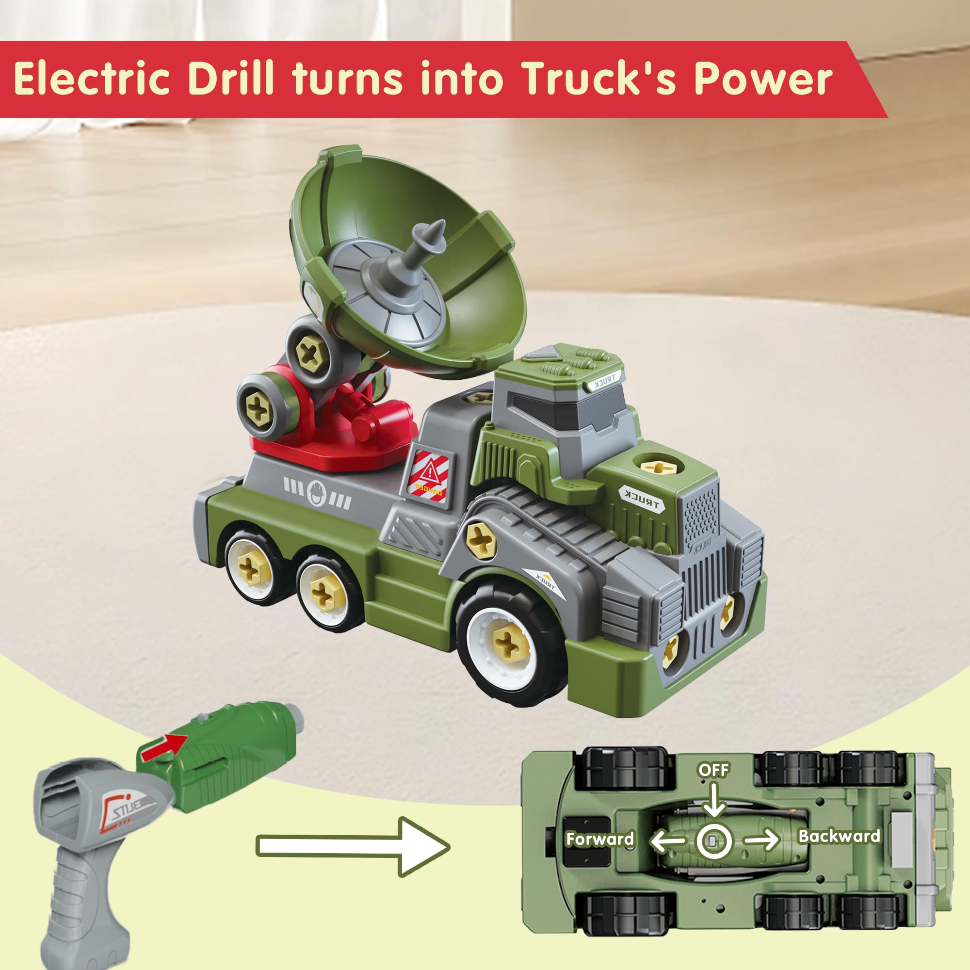 EKU EASYKU motorized truck moves forward and back during play