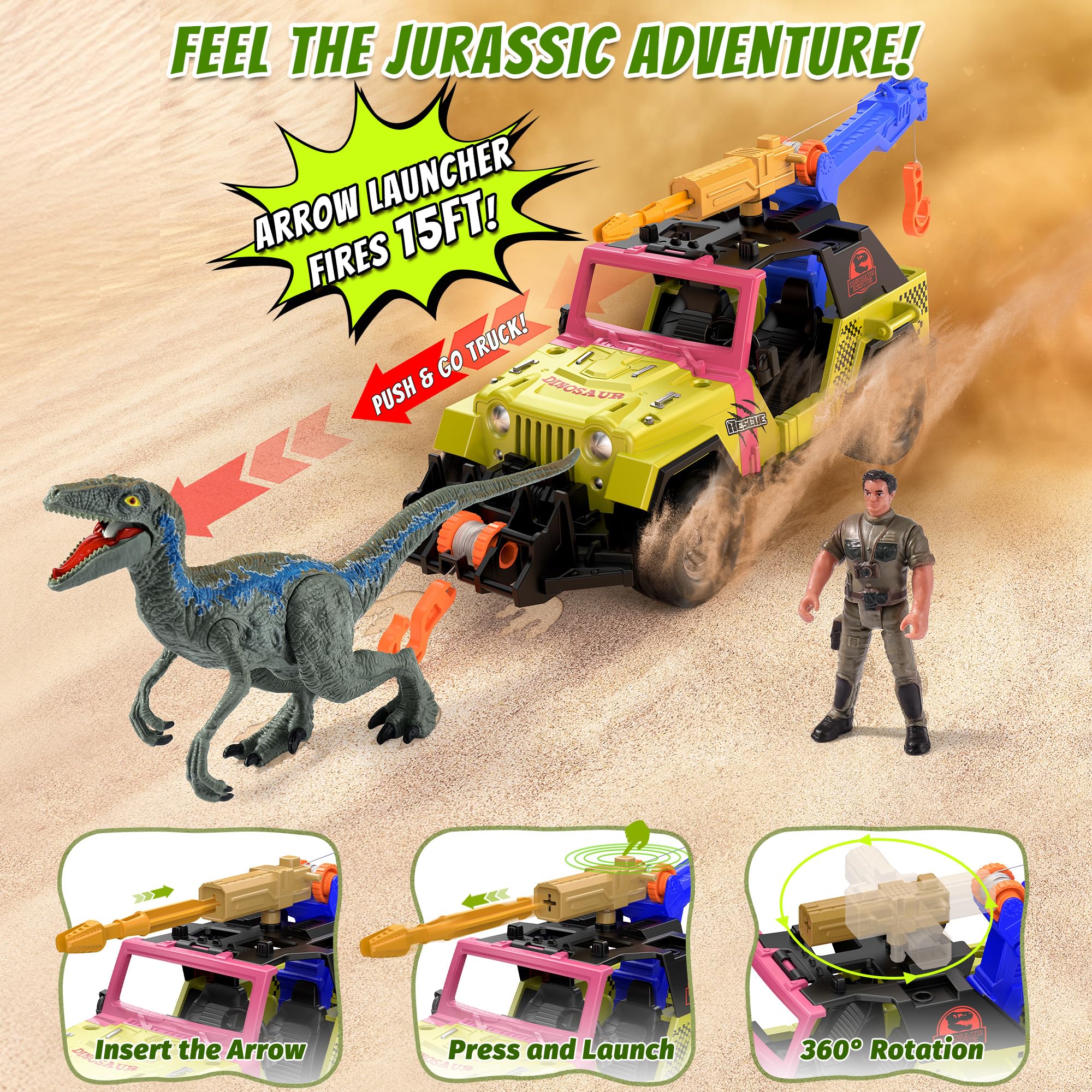 EKU EasyKU Velociraptor chomping figure for realistic play