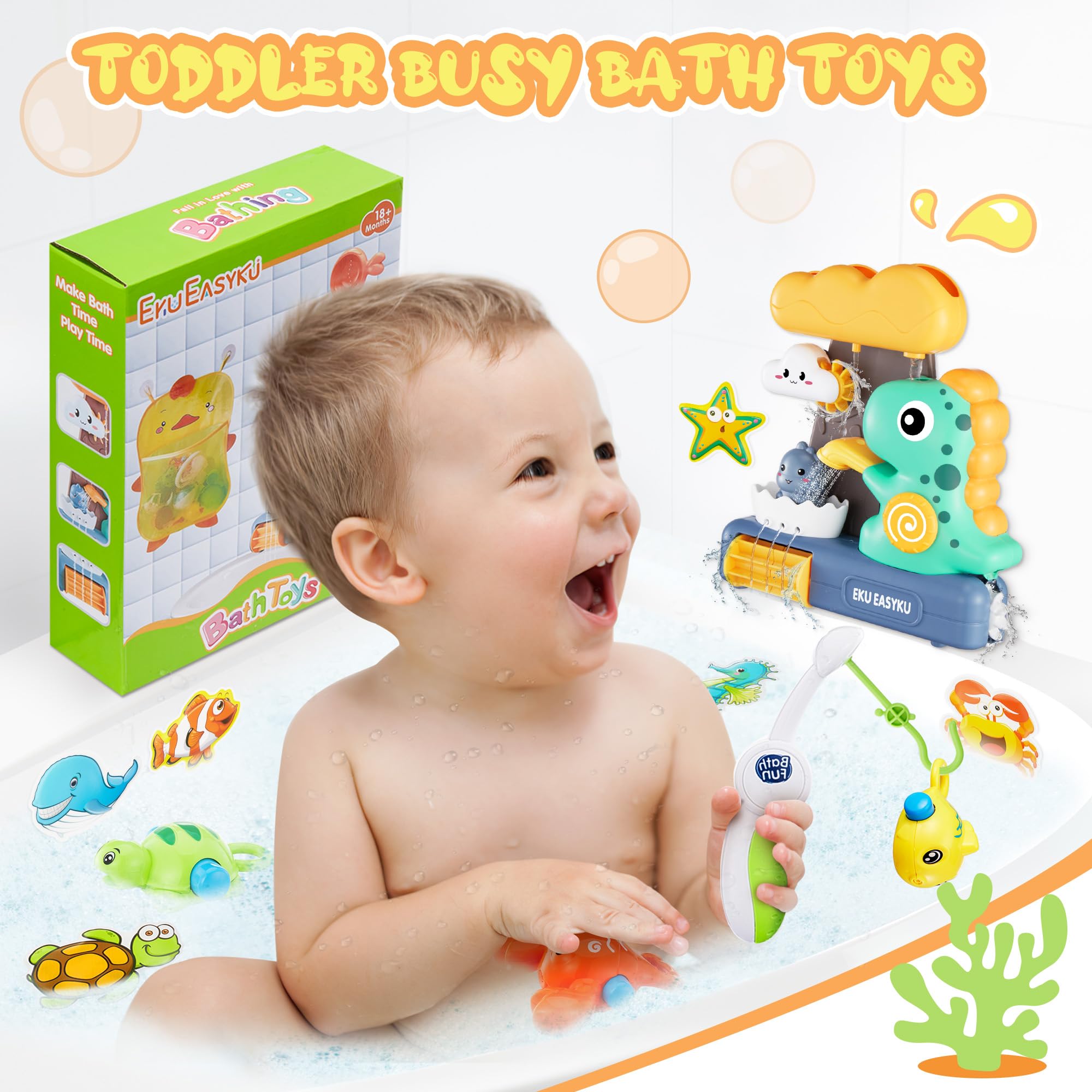 EKU EasyKU fishing pole supports tub fishing and hand-eye coordination.