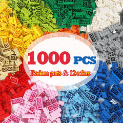 ekuzi 1000-pcs building bricks in random colors for creative play and learning