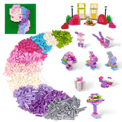 ekuzi Creative Building Blocks Set with a double-sided baseplate for stable, creative builds.