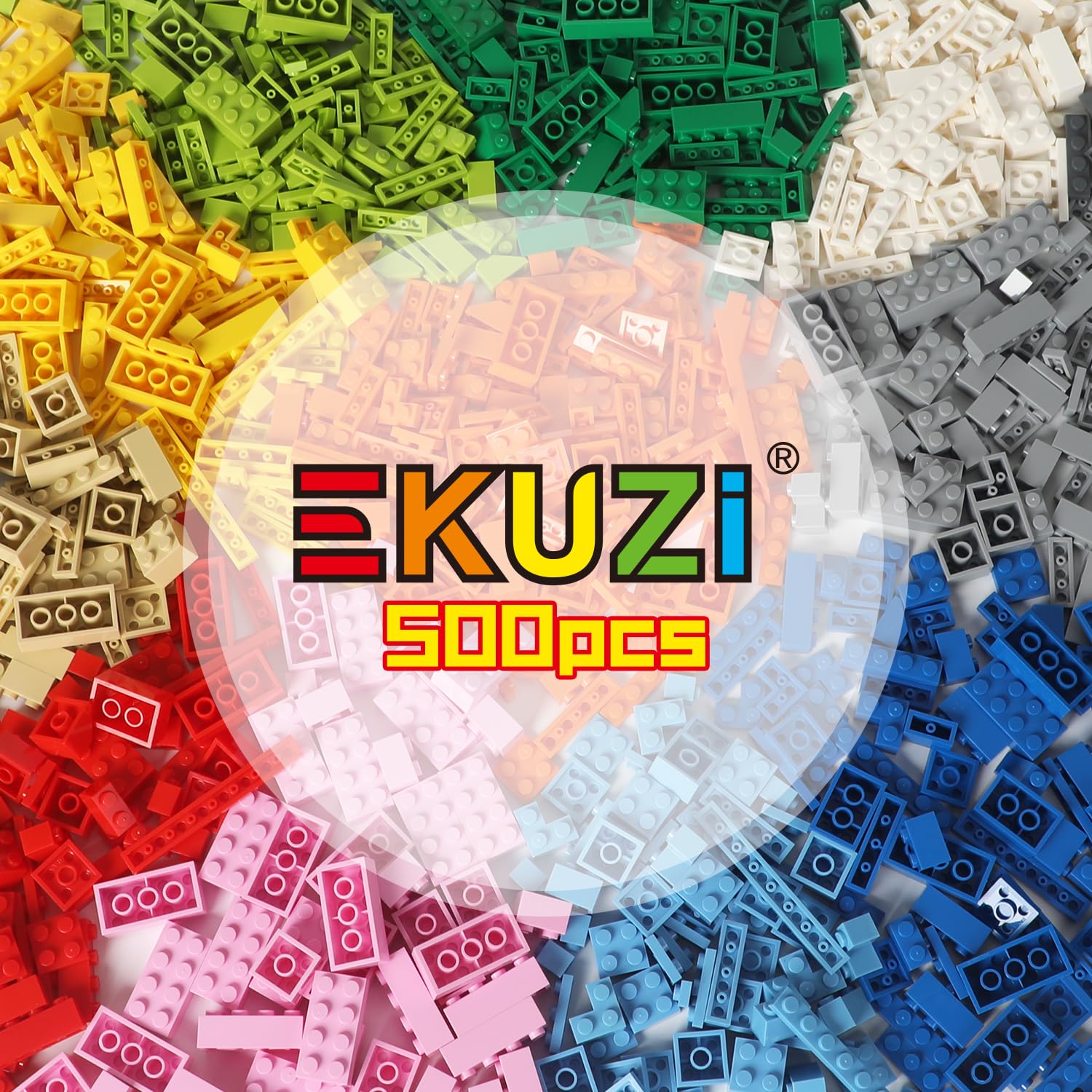 Safety-tested bricks provide durable, lead-free construction play.