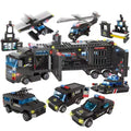 ELAICREE 1102-piece mobile command center truck for imaginative city play and teamwork.