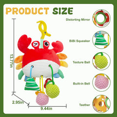 ElapseGlow crab teether with soft textures to soothe gums during teething
