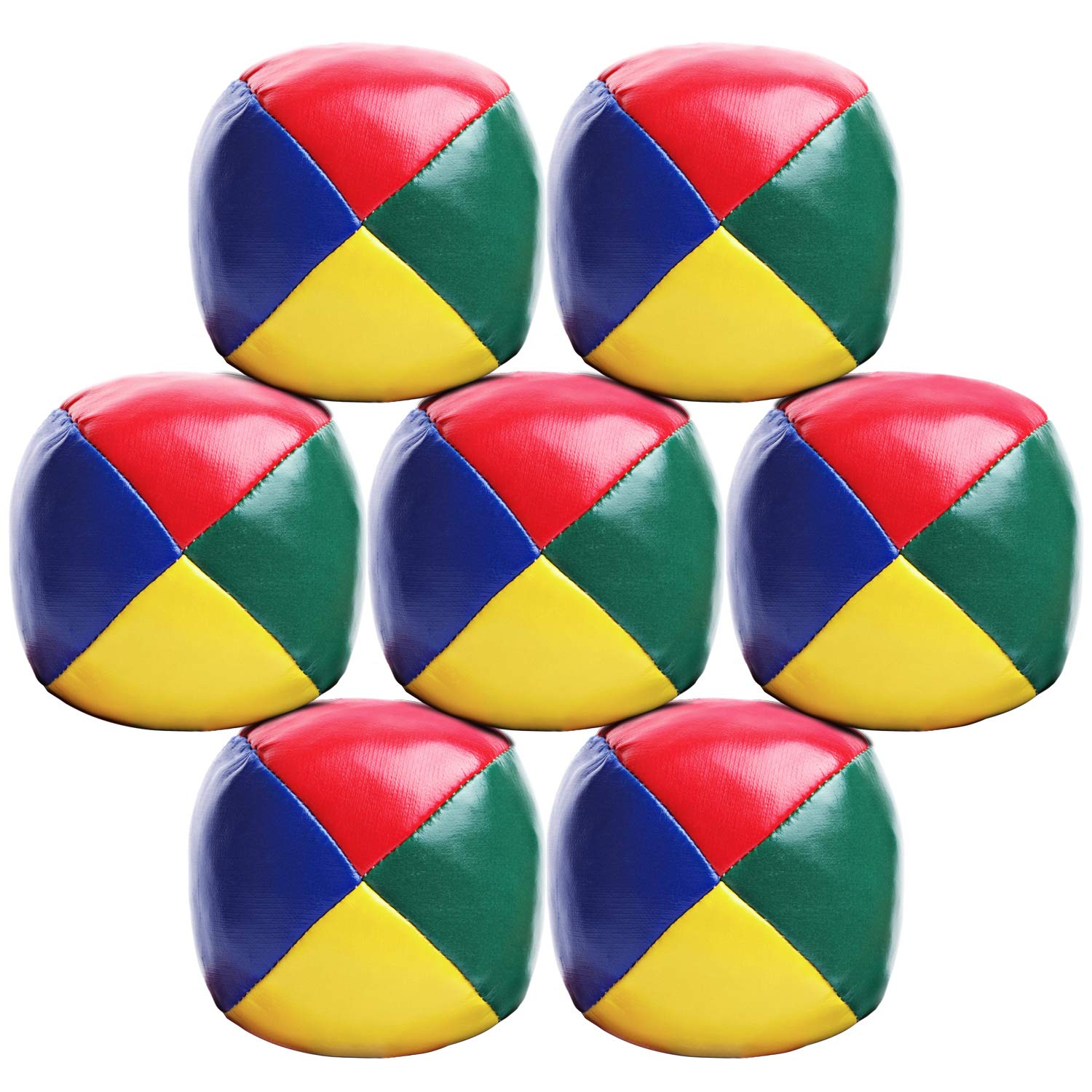 Elcoho 7-pack beginners juggling balls grouped for a colorful start in practice