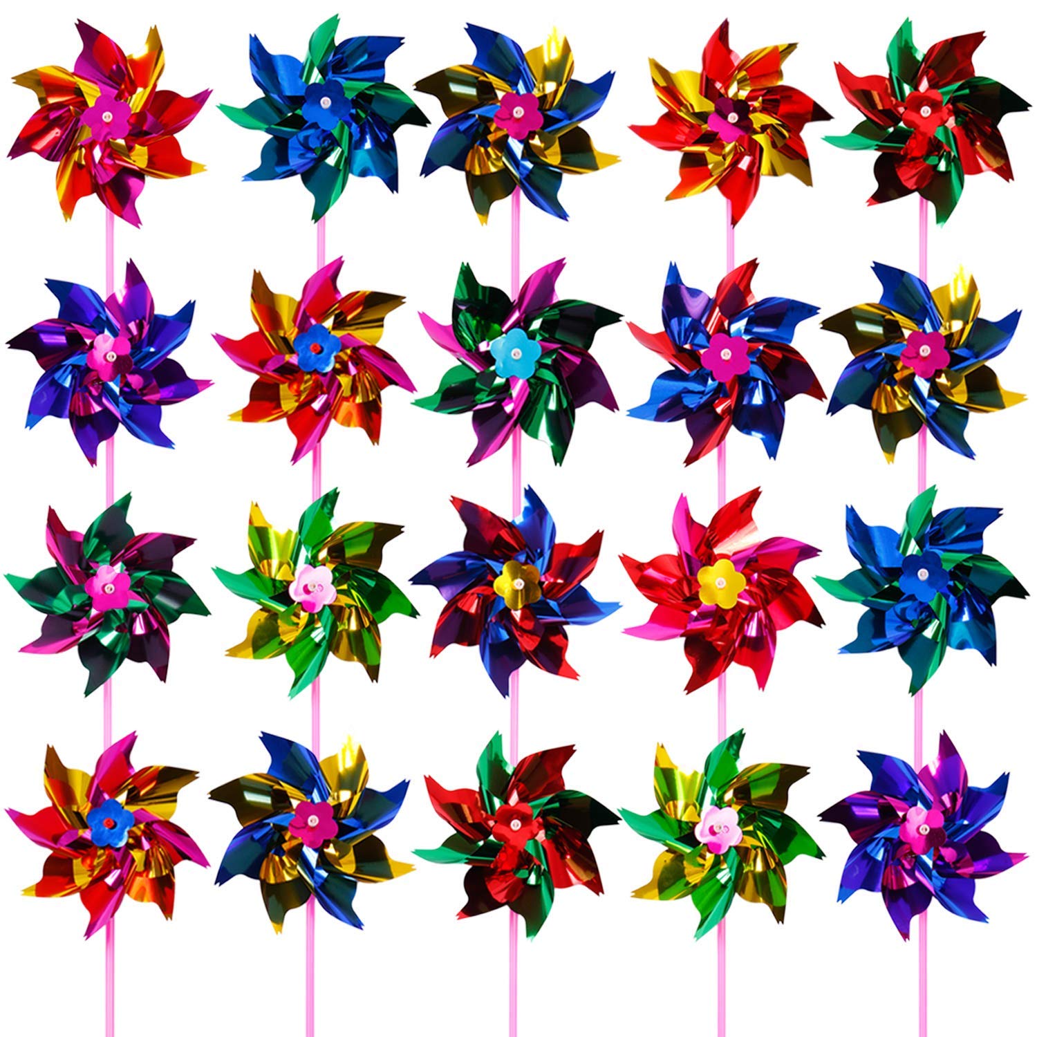 Elcoho rainbow windmill pack ready for easy assembly to brighten outdoor events.