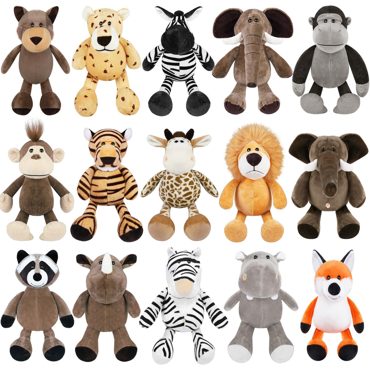 Elcoho safari collection 15-pack group shot — ideal for imaginative play