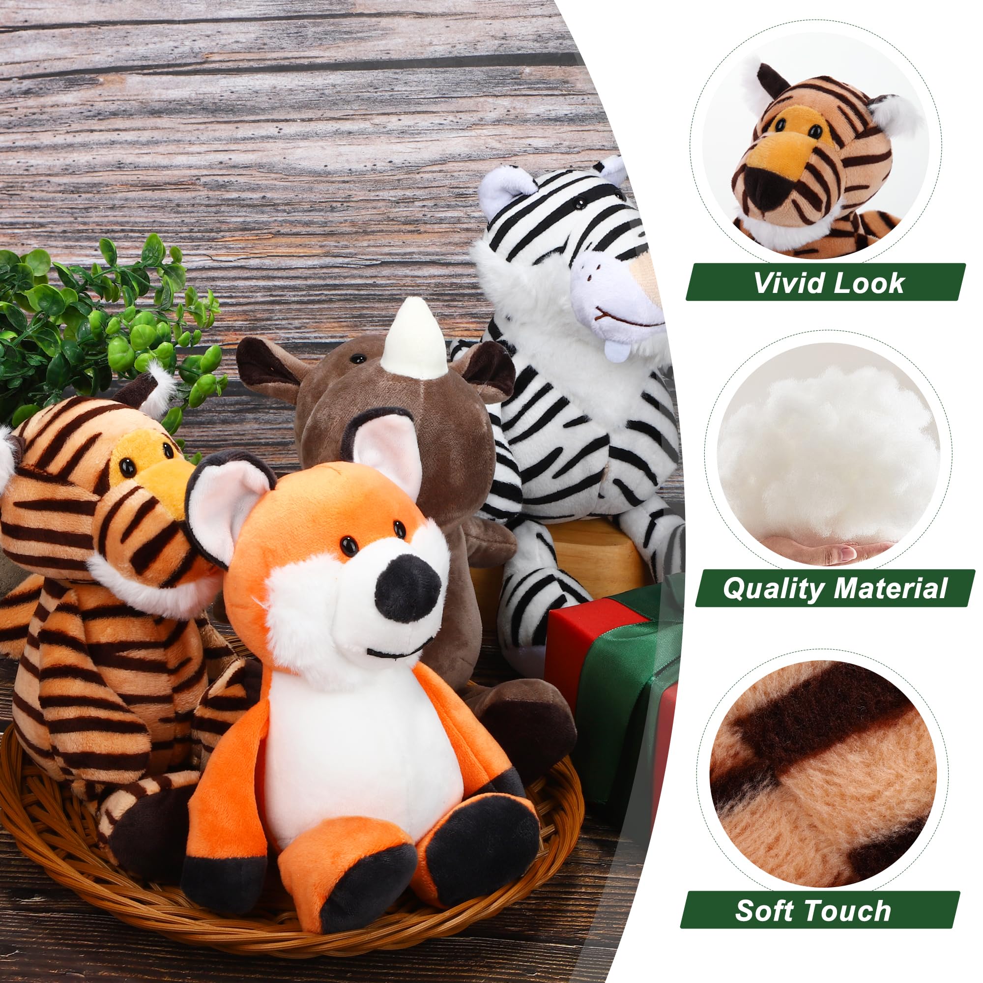 Elcoho tiger plush with striking stripes for imaginative adventures