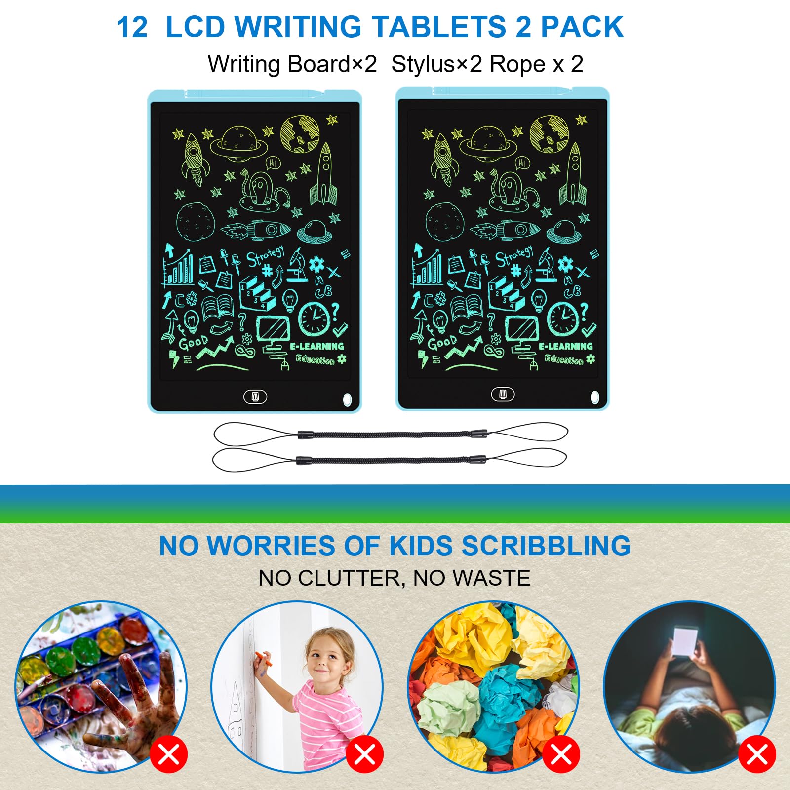 Electight ideal gift blue kids tablet for ages 3-8 and creative play