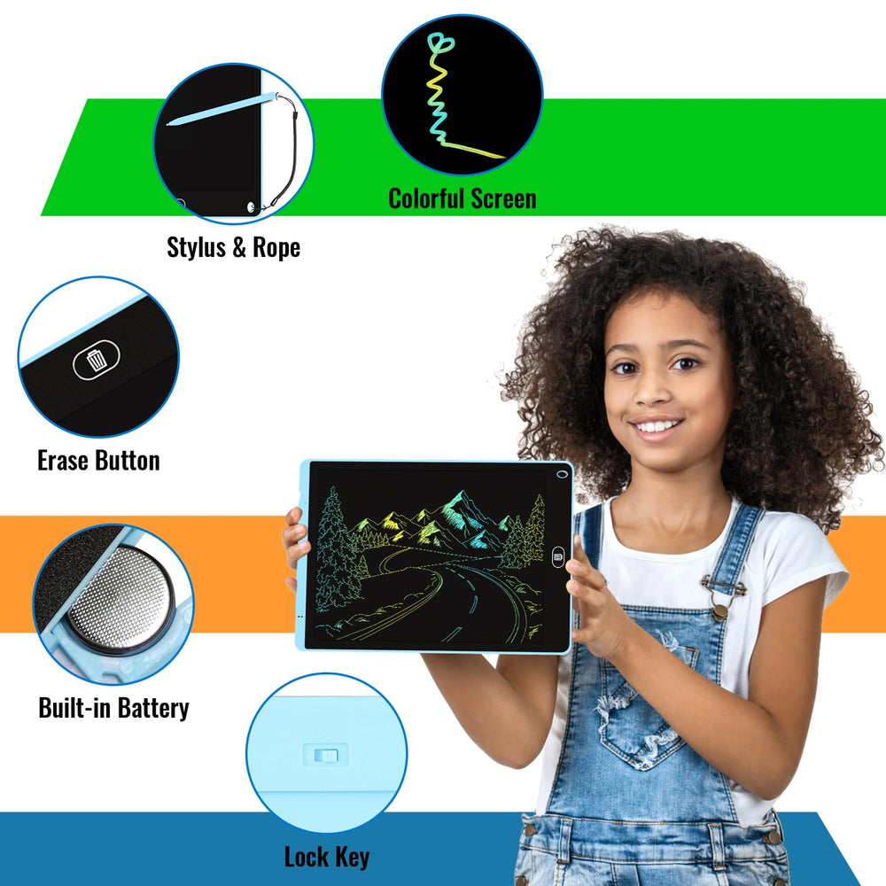 Electight portable design blue LCD writing tablet fit for bags and travel