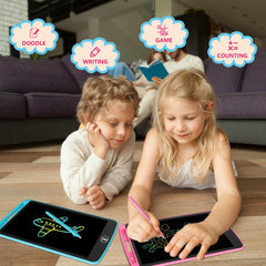 Electight 3-pack colorful doodle boards in use for kids' learning.