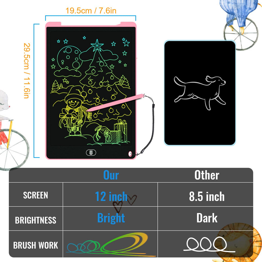 Electight colorful doodle board 12-inch drawing area sparks creativity.