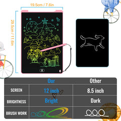 Electight colorful doodle board 12-inch drawing area sparks creativity.