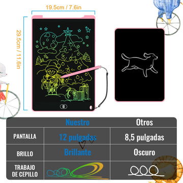 Electight kids doodle board with lock to protect drawings during travel.