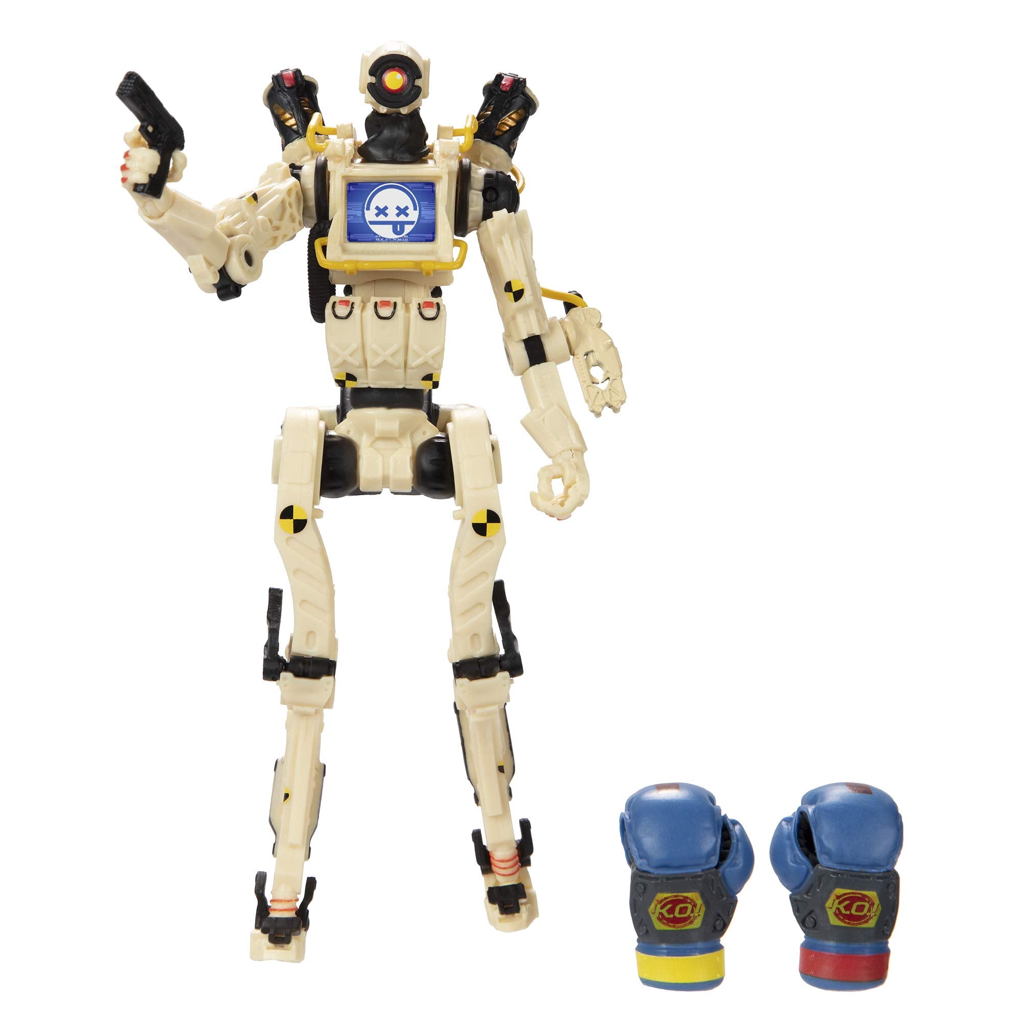 Electronic Arts Apex Legends Pathfinder figure with Crash Test Rare Skin for display and collection.