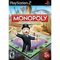 Electronic Arts Monopoly Here & Now World Edition PS2 board with themed boards for quick, engaging matches.