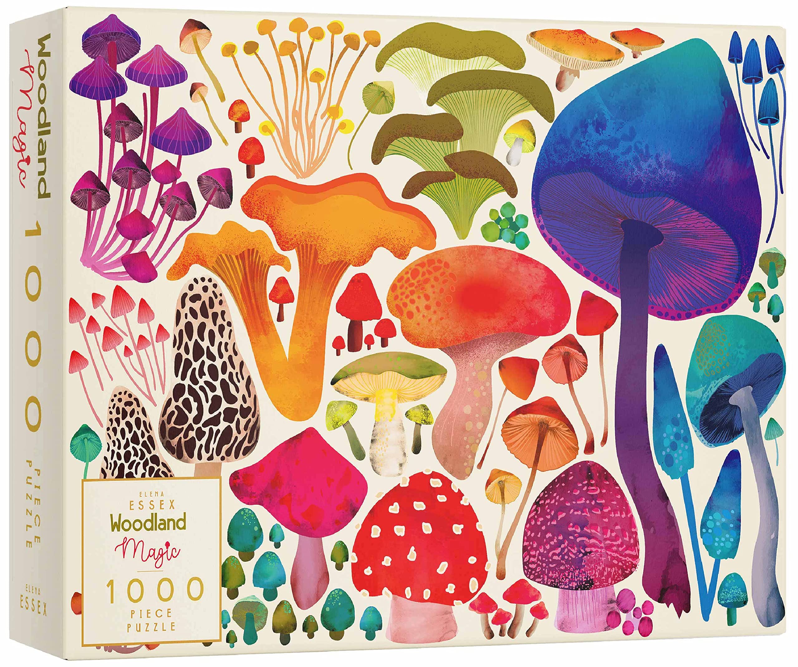 Elena Essex Woodland Magic puzzle cover: inviting forest scene for mindful evenings.