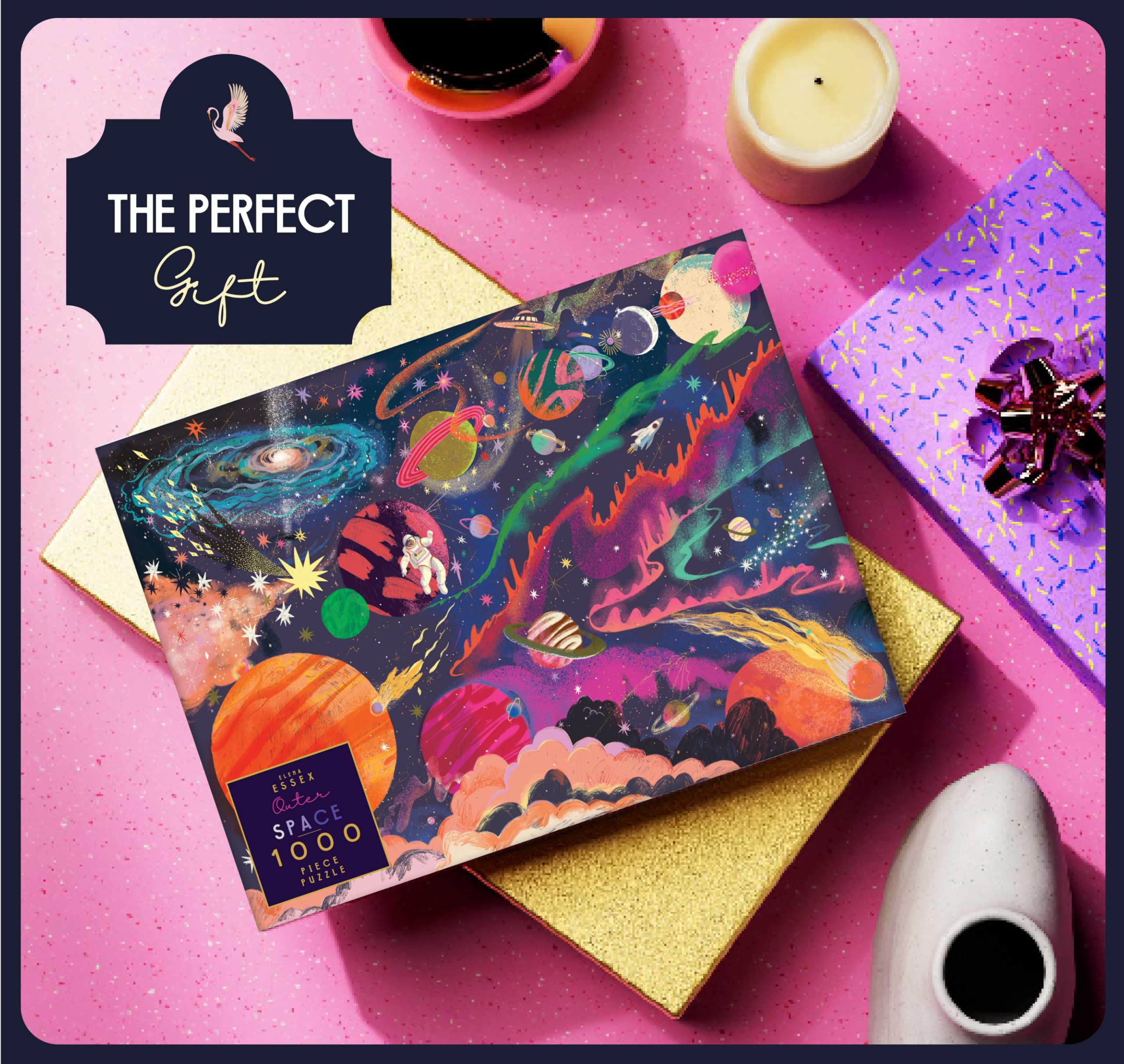Elena Essex outer-space solar system illustration: detailed imagery invites immersive problem-solving sessions.