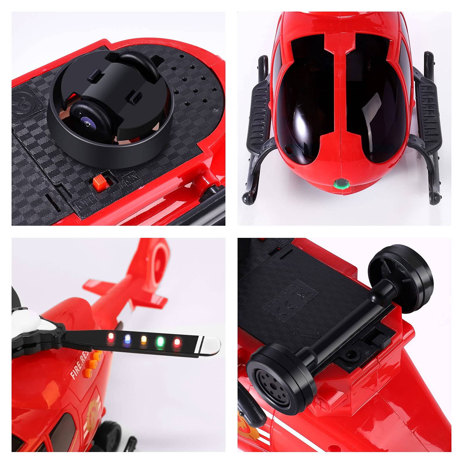 ELEOPTION airplane toy battery compartment requires 3 AA batteries.