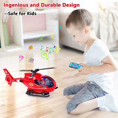 ELEOPTION airplane toy bump-and-go action helps maintain momentum during play.