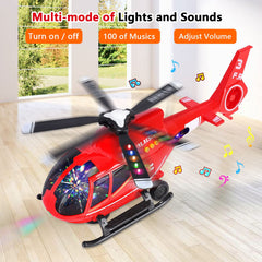 ELEOPTION airplane toy flashing lights promote visual engagement and fun.