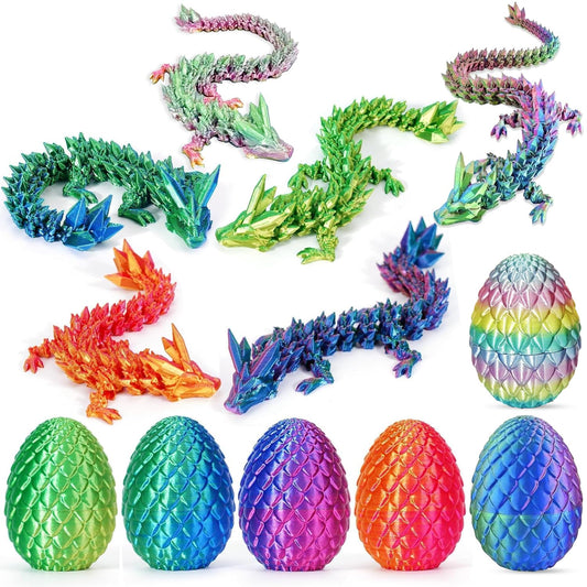 ELETON 3D Dragon Egg Toy shown in vibrant colors for imaginative play and focus.
