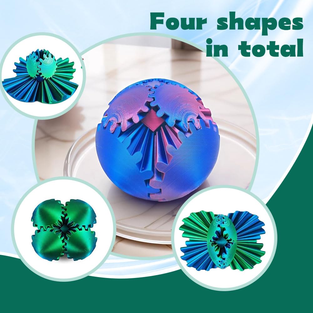 ELETON Gear Sphere colorful detail highlights vibrant PLA gears
