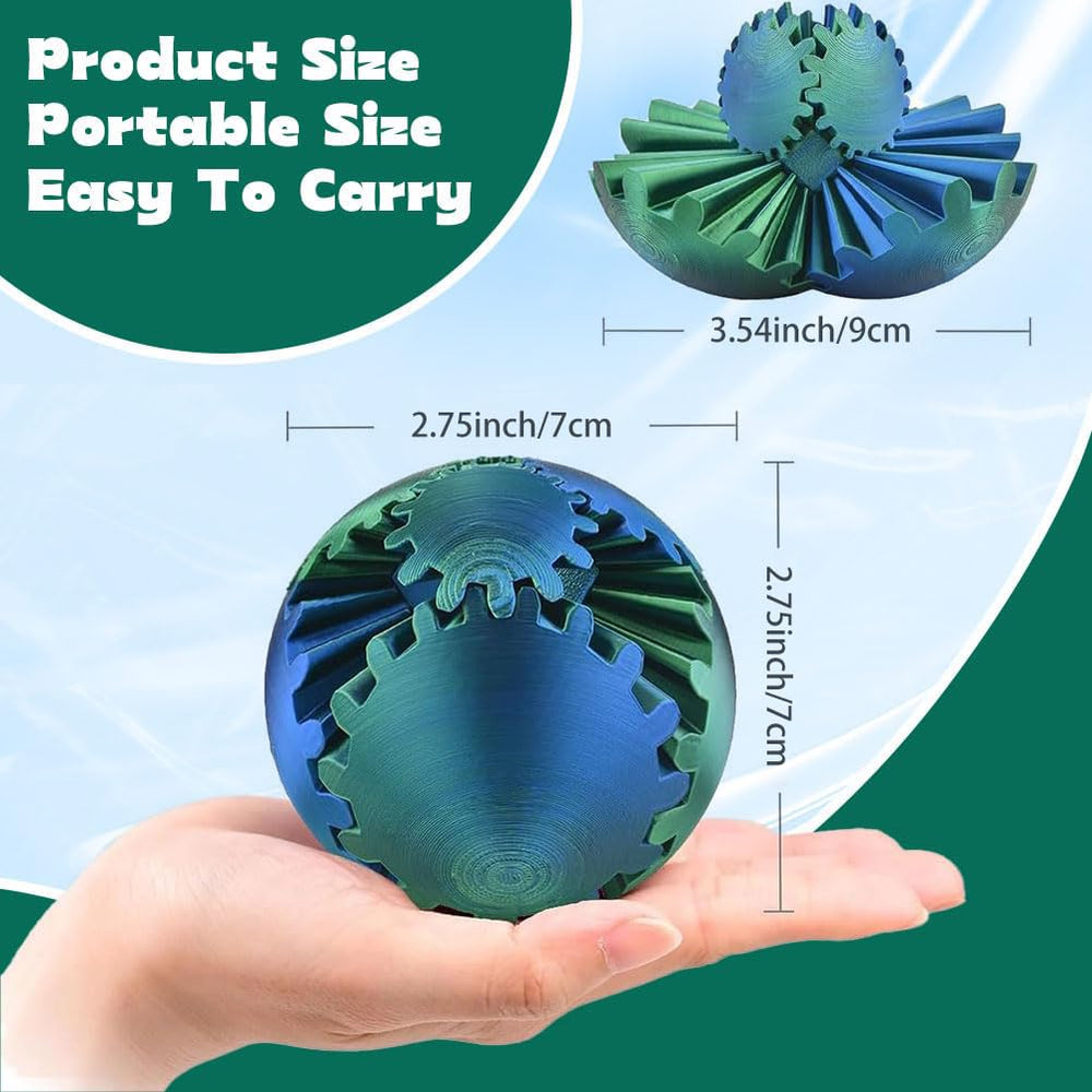 ELETON Gear Sphere rotation close-up shows interlocking gears in motion