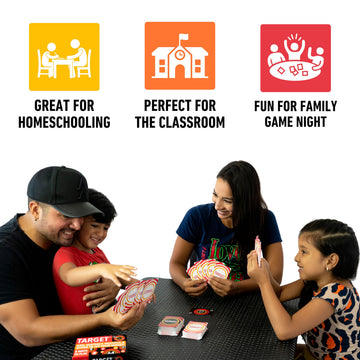 Elevate Prep Target Math Game play area setup for classroom or home sessions.