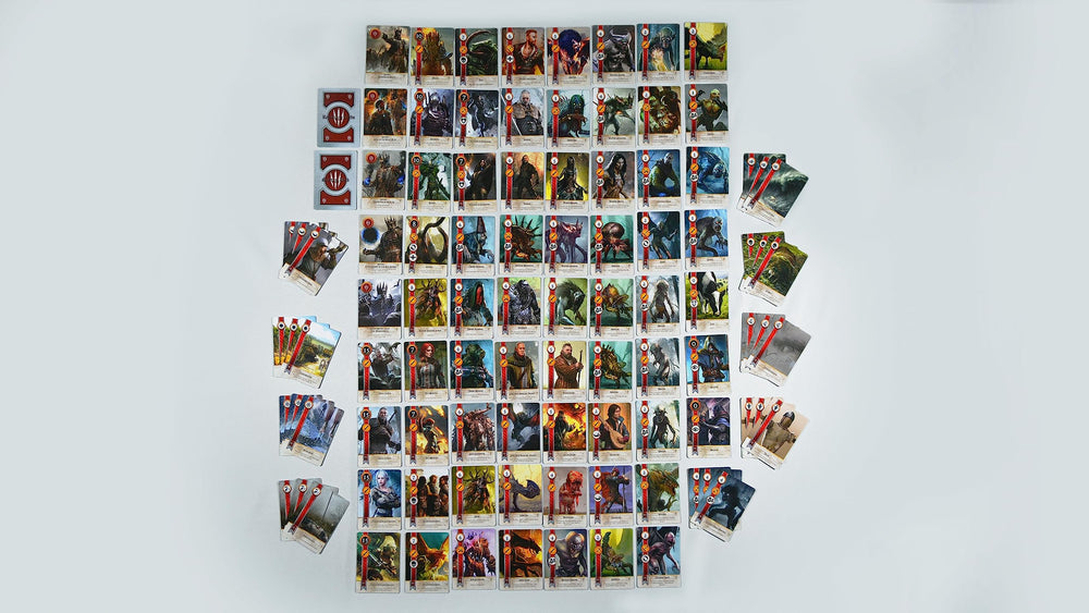 Stunning Witcher artwork on each card enhances thematic immersion.