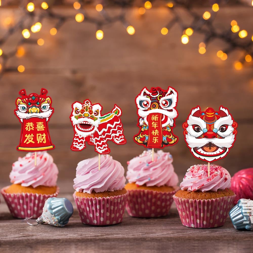 Elevizzle easy-insert cake toppers simplify decorating for Lunar New Year.