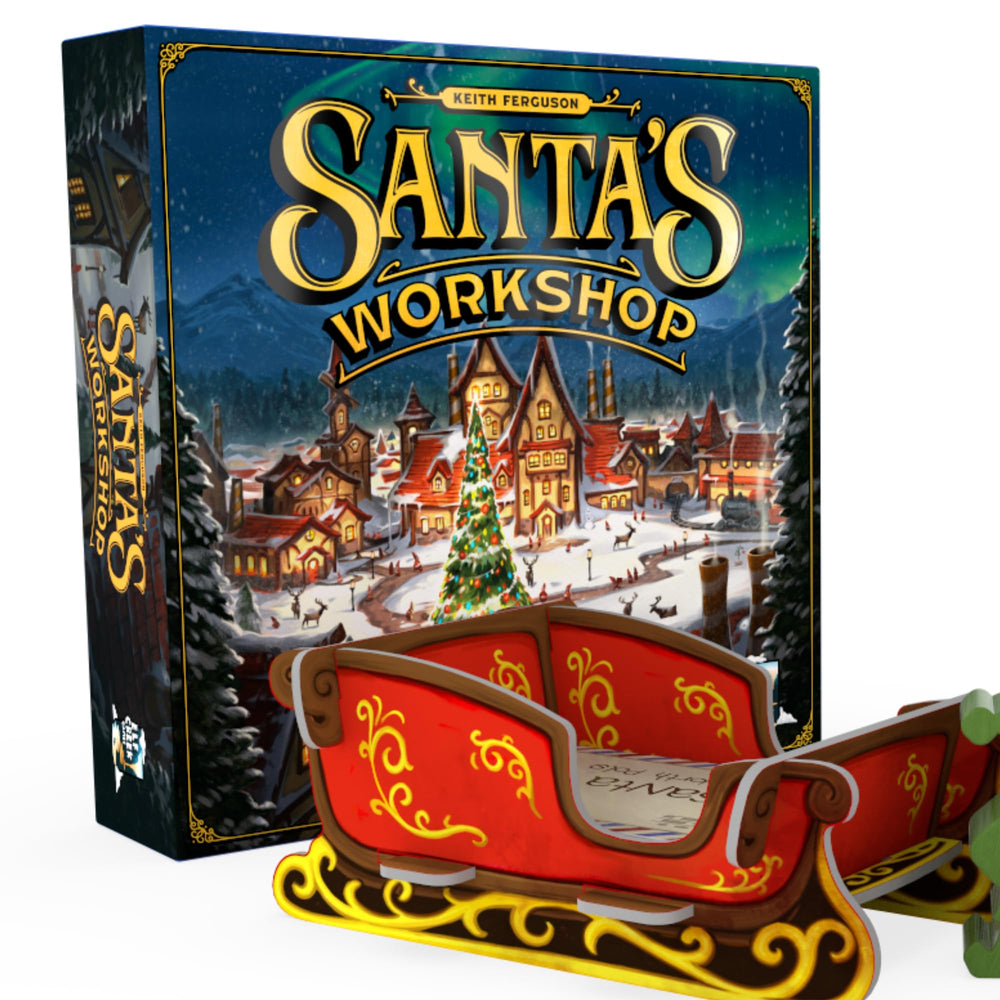 Elf Creek Games Santa's Workshop elf meeples add charm to family game night.