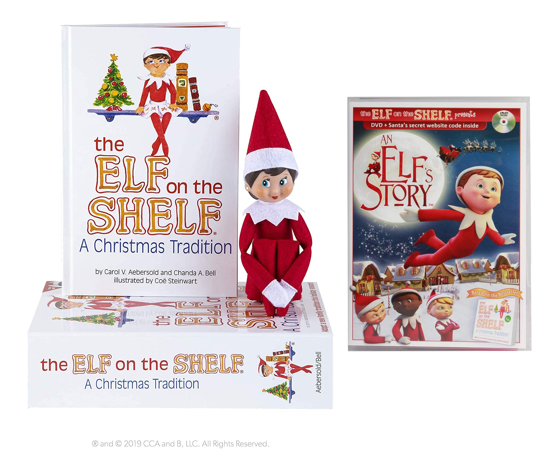 The Elf on the Shelf blue-eyed pixie-elf ready for nightly adventures