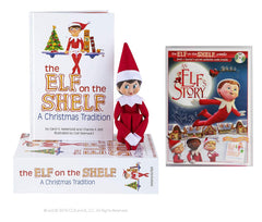 The Elf on the Shelf blue-eyed pixie-elf ready for nightly adventures