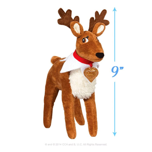 The Elf on the Shelf Pets Reindeer Tradition plush full-body view ready for gifting.