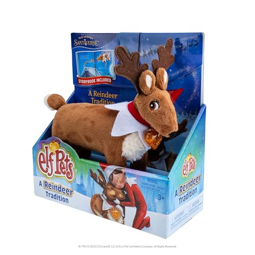 The Elf Pets Reindeer with a golden heart charm in play