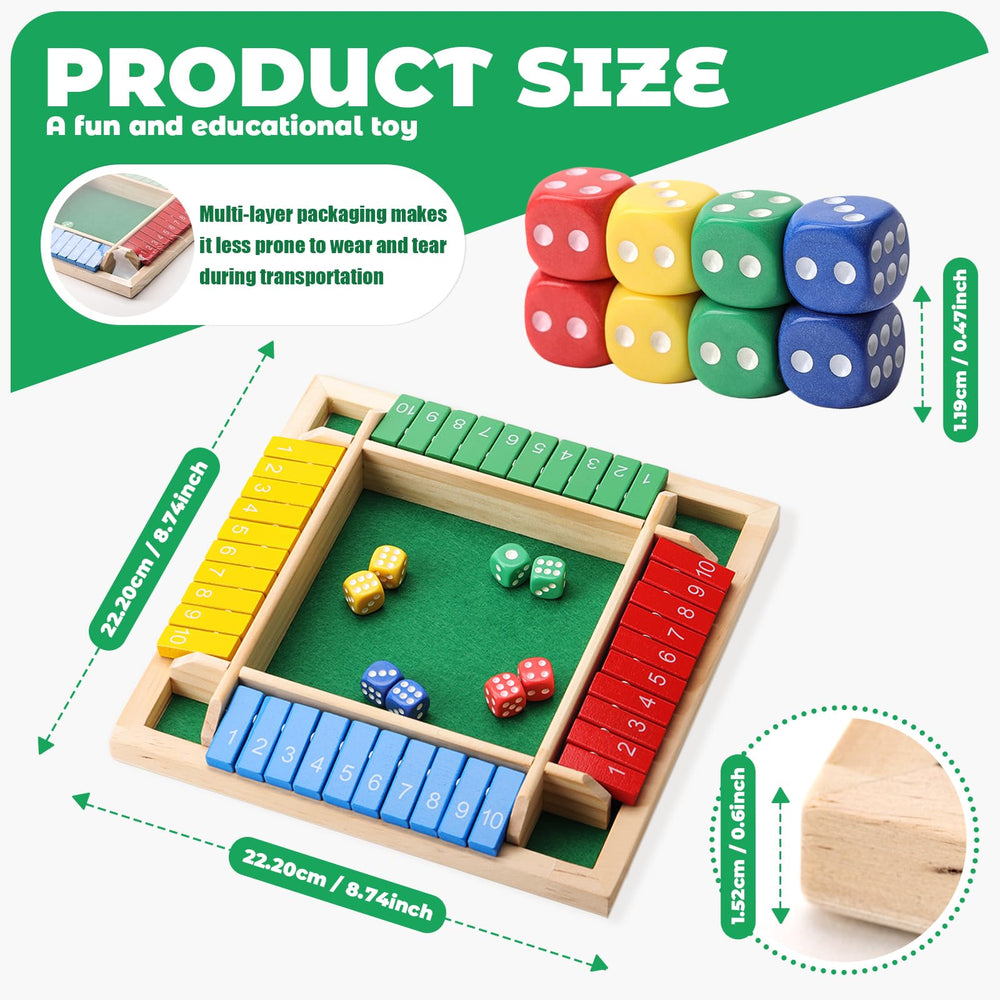 Elfclove Shut The Box close-up of pine wood finish, durable and pleasant to touch